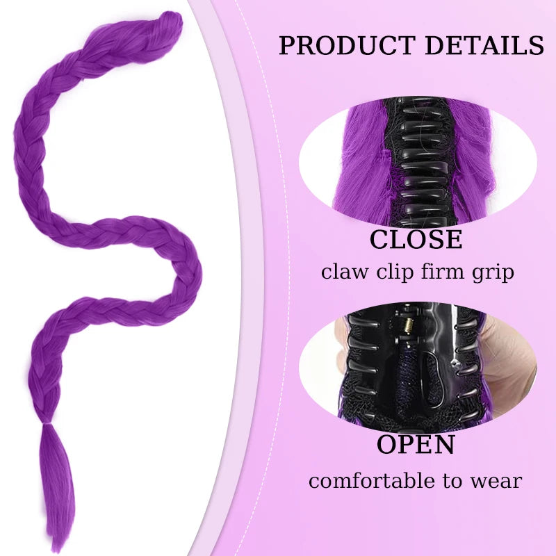 26 Inch Jumbo Purple Braiding Hair Extensions