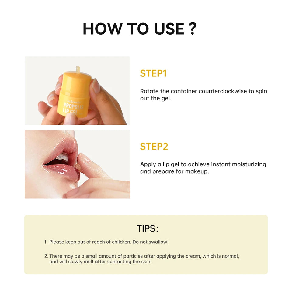 Propolis Hydrating Lip Repair Gel for Smooth and Soft Lips