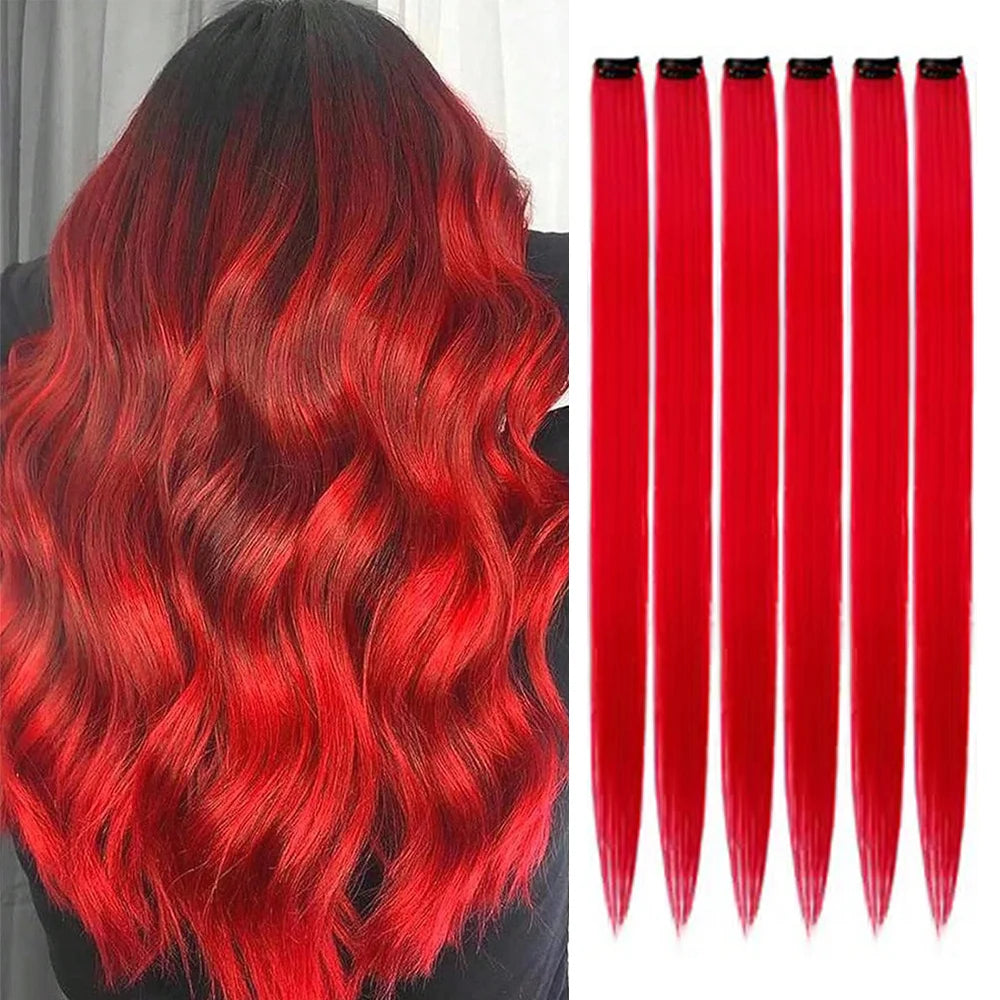 22-Inch Colored Clip-In Hair Extension Highlights - 20