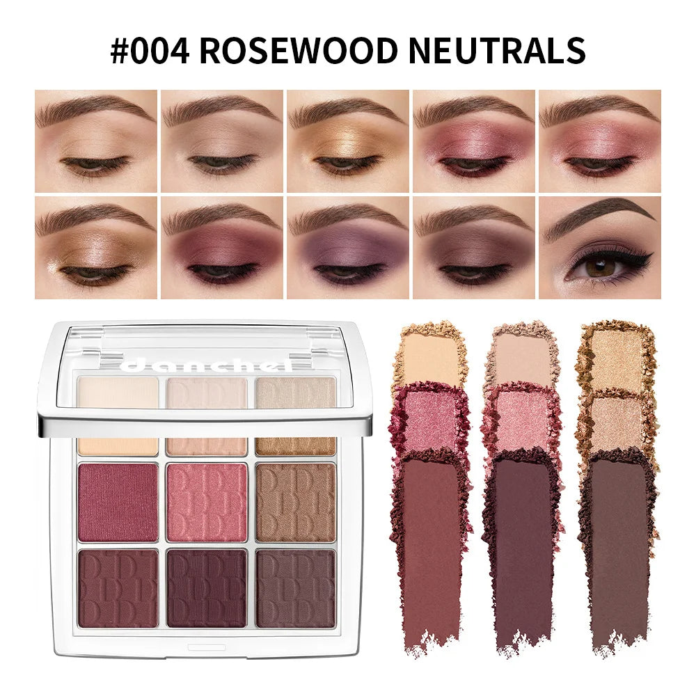 9-Color Pigmented Eyeshadow Palette for Versatile Makeup Looks