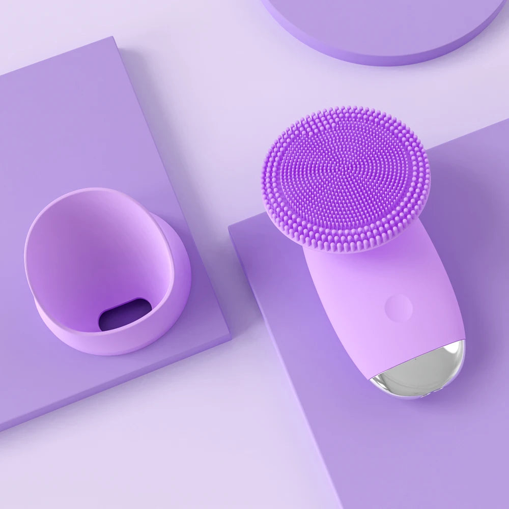 Electric Silicone Face Cleansing Brush for Deep Pore Exfoliation - 21