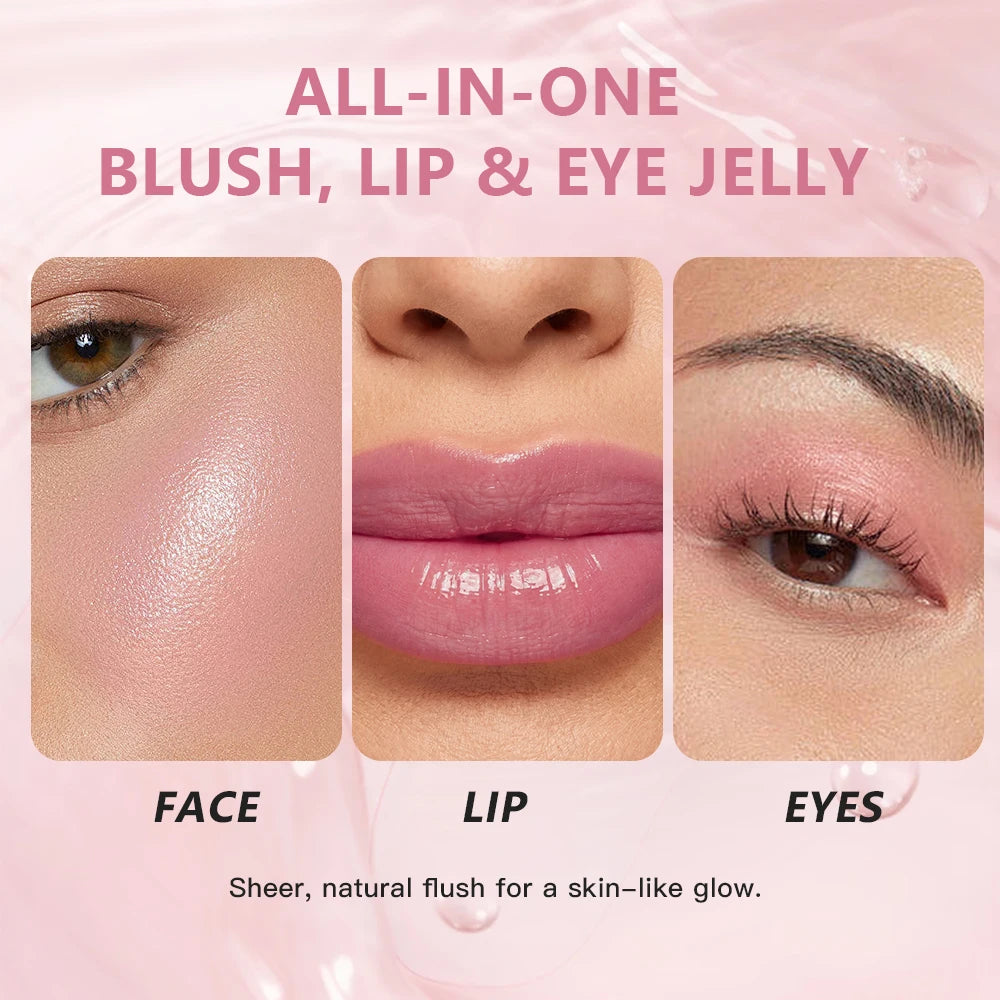 pH Adaptive Color Changing Jelly Blush for Lips Cheeks and Eyes