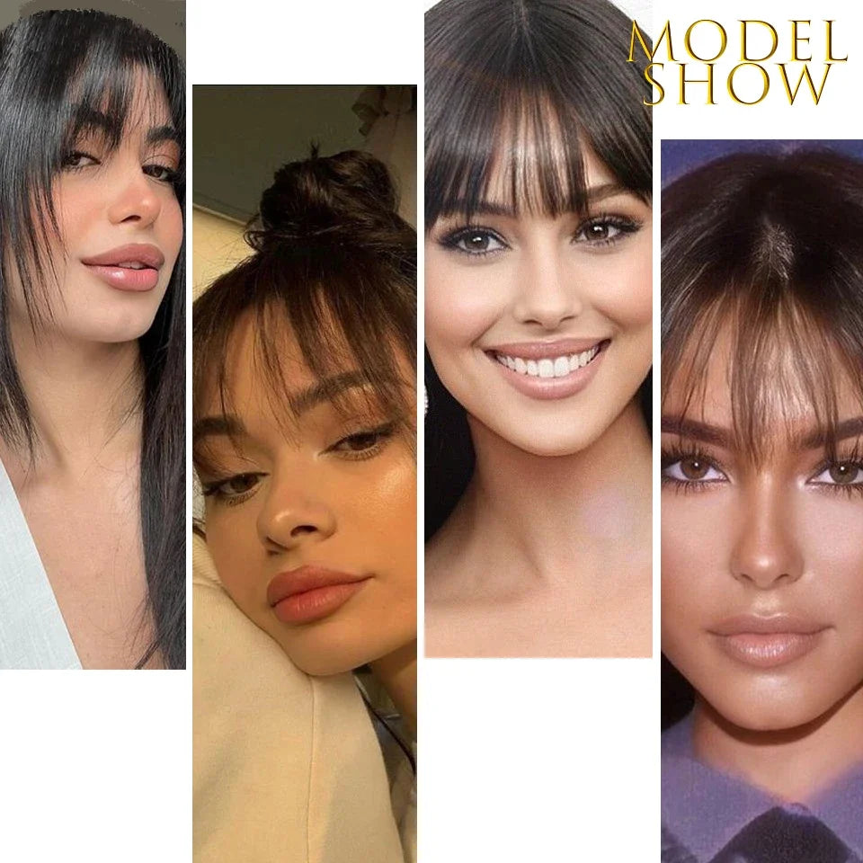 Clip-In Synthetic Hair Bangs for Instant Hairstyle Change - 3
