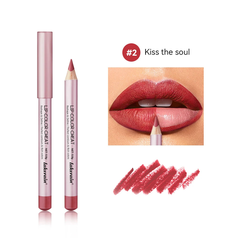 Waterproof Matte Lip Liner Pencil Set for Long-Lasting Defined Lips