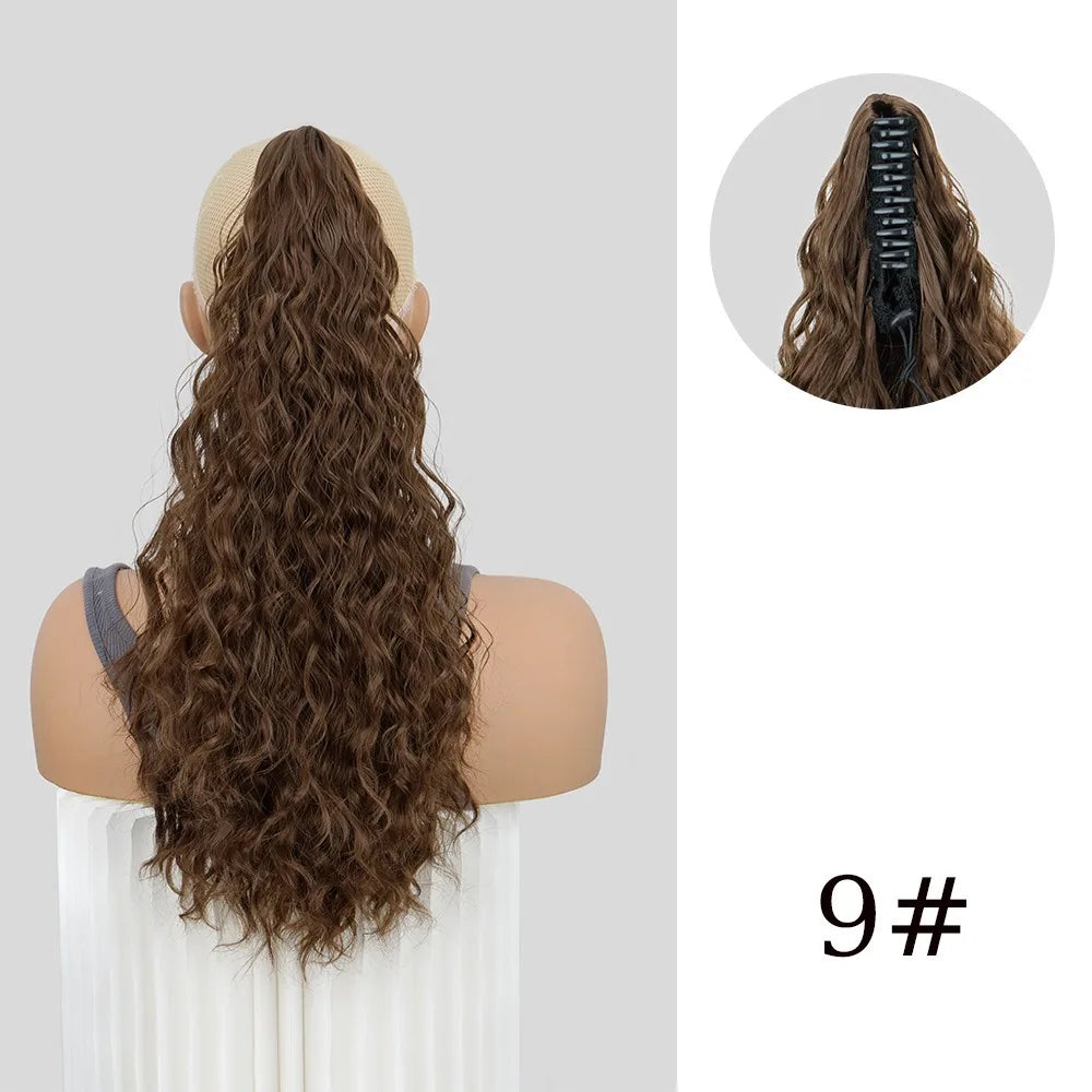 20-Inch Curly Claw Clip Ponytail Hair Extension