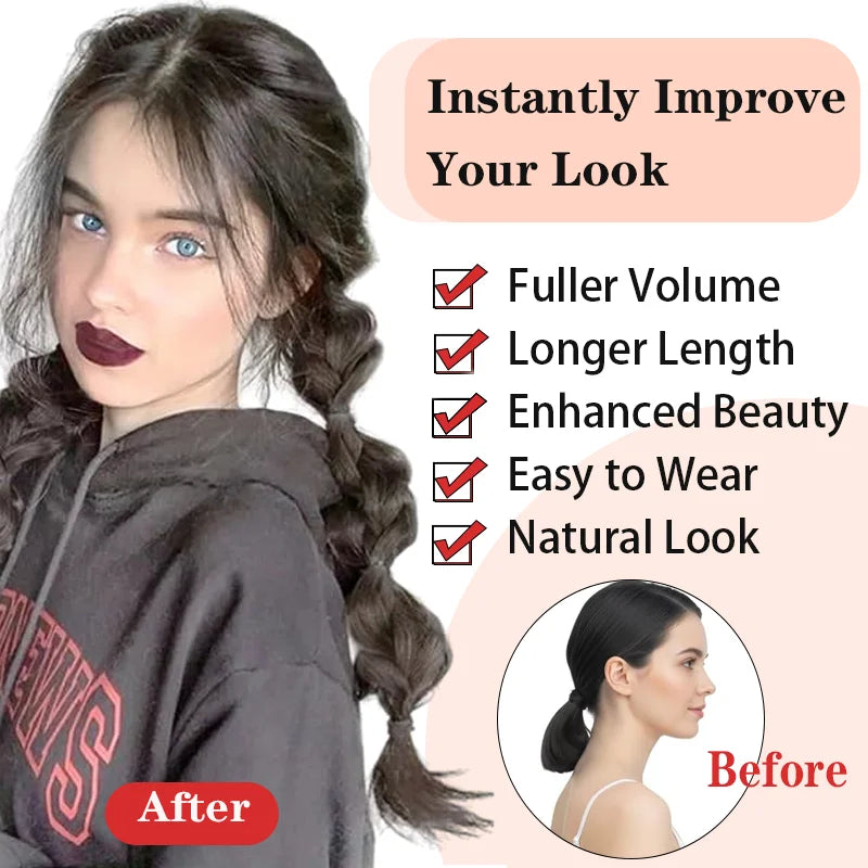 20-Inch Pre-Braided Bubble Ponytail Extension