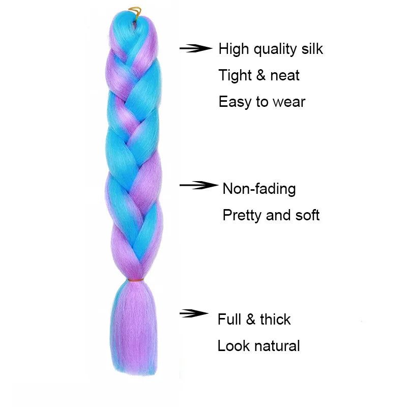 24-Inch Ombre Jumbo Braiding Hair Extensions