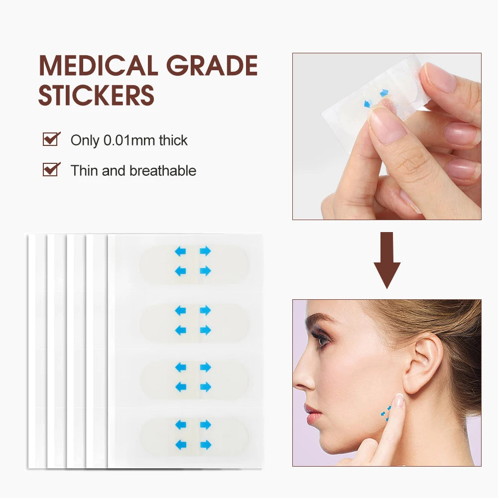 Invisible Facial Lifting Tape for Wrinkle Reduction and V-Shape Contouring