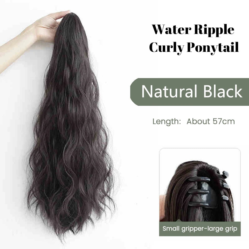 Long Wavy Claw Clip Ponytail Extension - 17