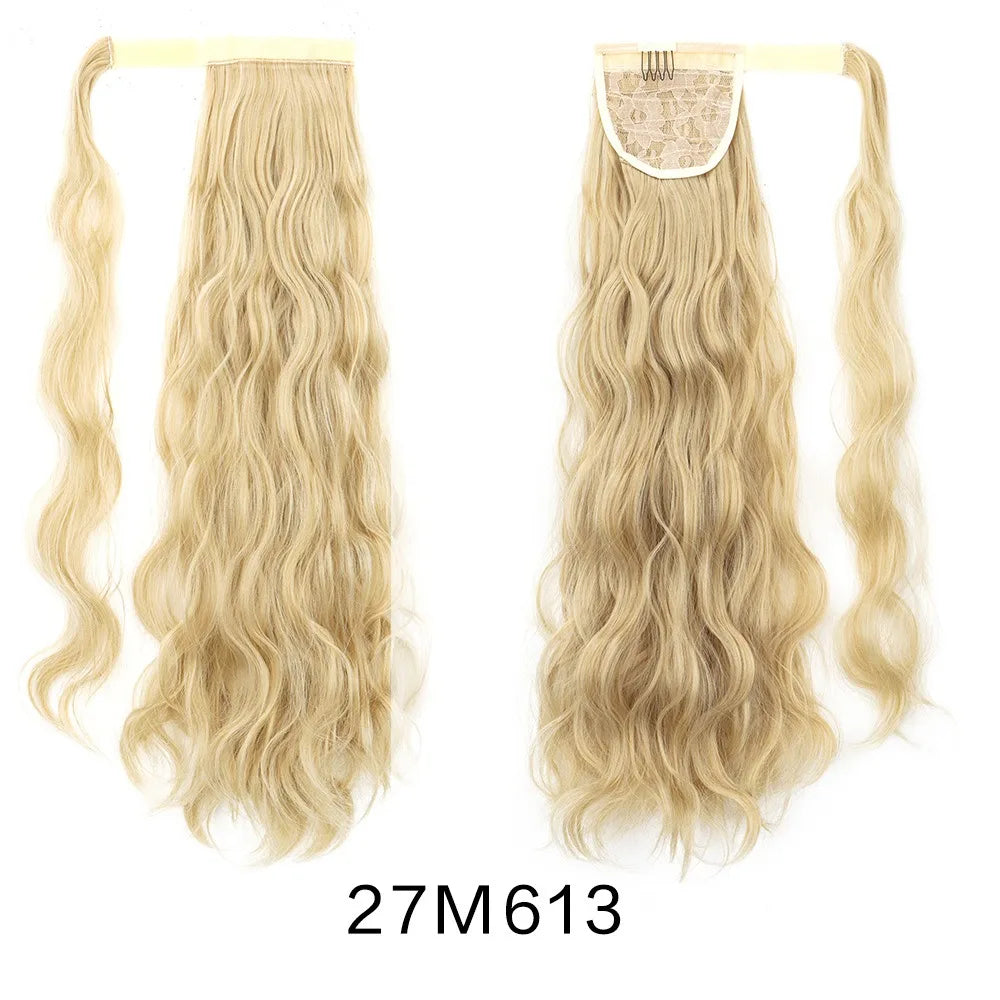 22-Inch Wavy Wrap-Around Ponytail Hair Extension - 9
