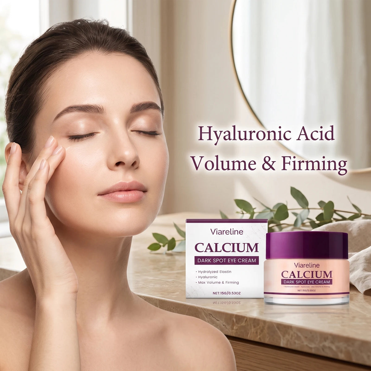 Hydrating Calcium Eye Cream for Dark Circles and Fine Lines