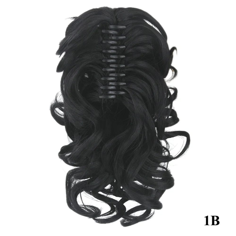 Short Curly Claw Clip Ponytail Hair Extension - 8
