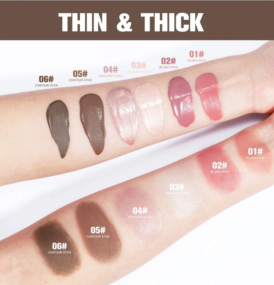 Liquid Face Contour and Highlighter Wand with Cushion Applicator