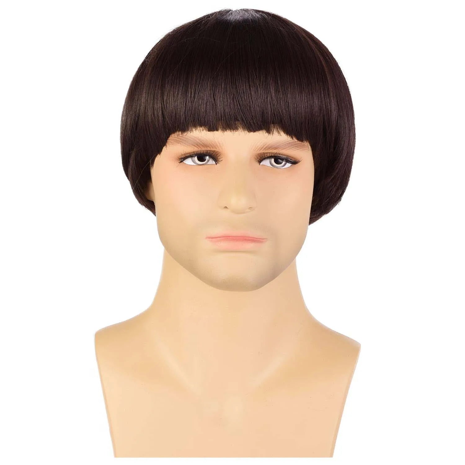 Short Bowl Cut Synthetic Cosplay Wig for Parties and Anime Costumes - 2