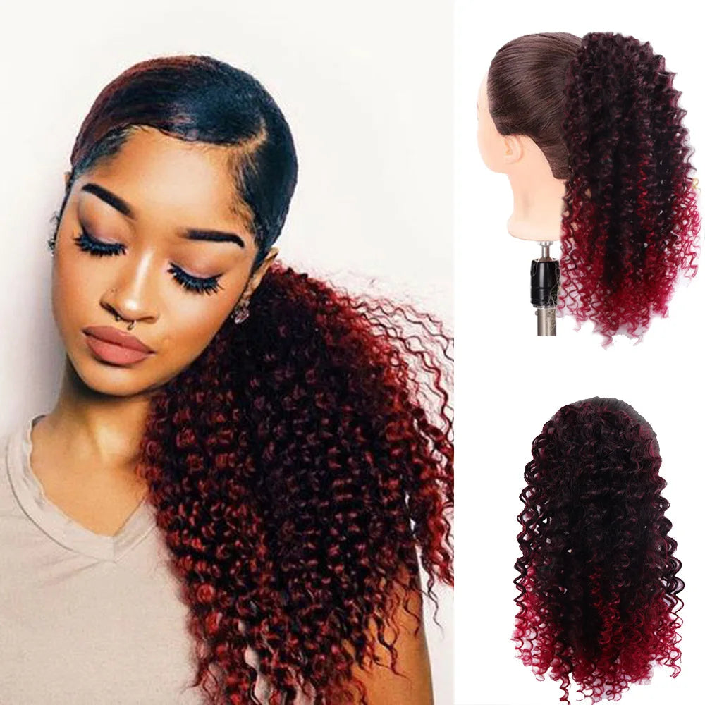 Afro Kinky Curly Drawstring Ponytail Extension - 33