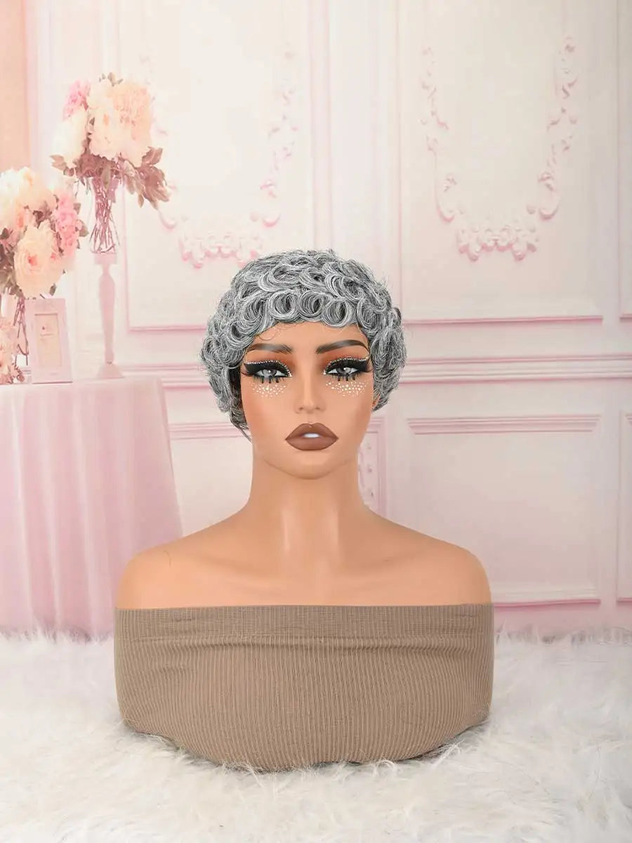 Short Curly Pixie Cut Wig for Daily Wear - 10