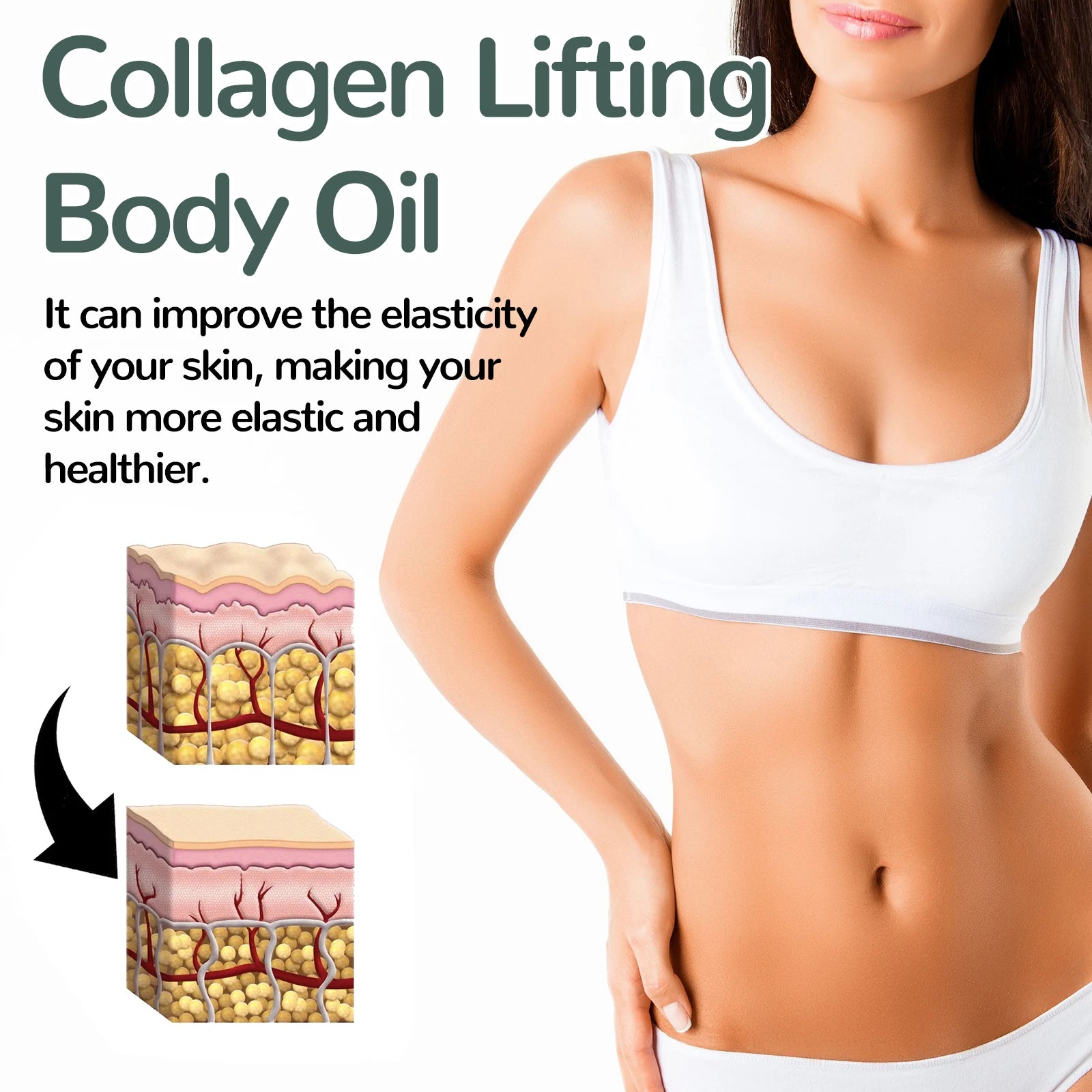 Collagen Body Firming Massage Oil for Skin Tightening and Hydration - 13