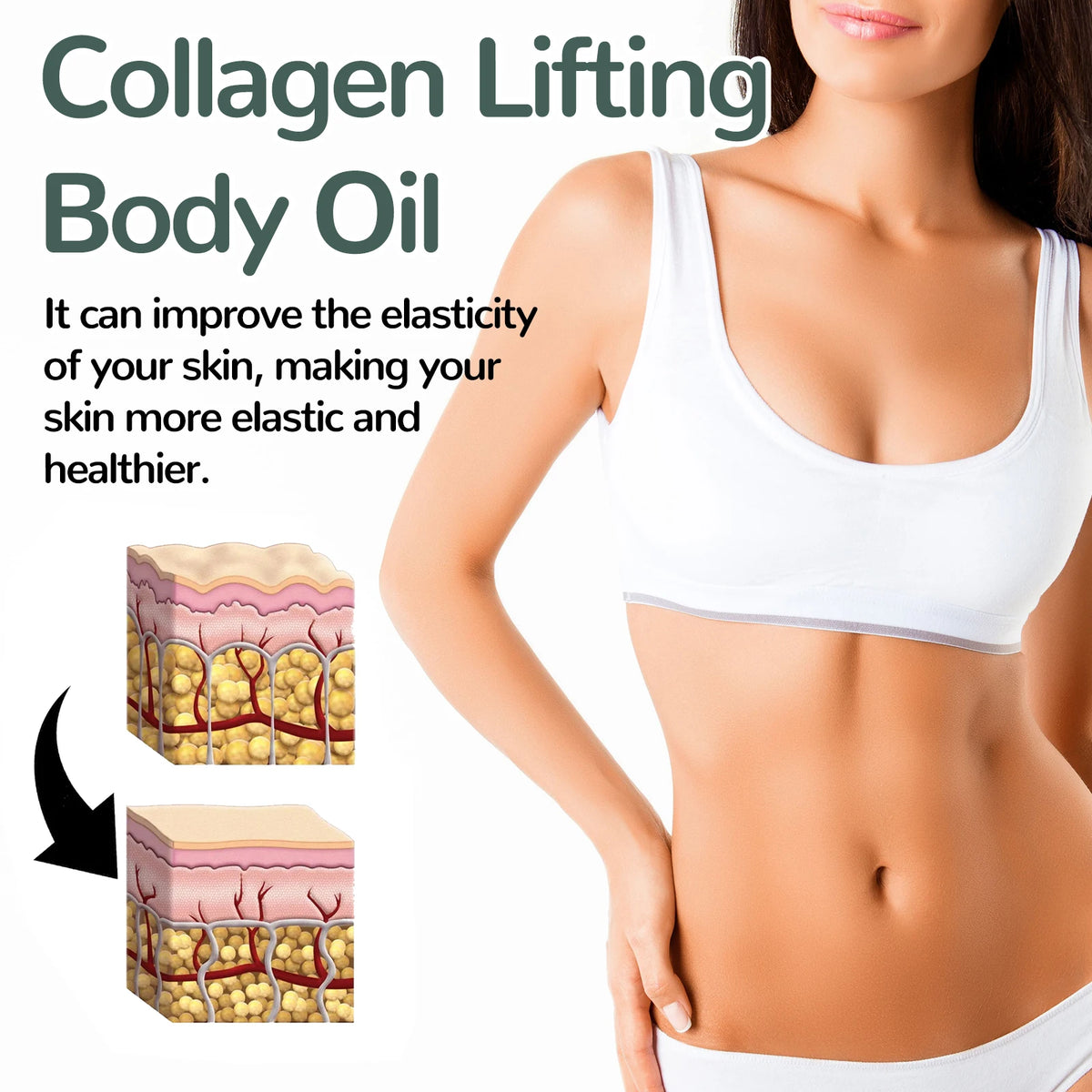 Collagen Body Firming Massage Oil for Skin Tightening and Hydration