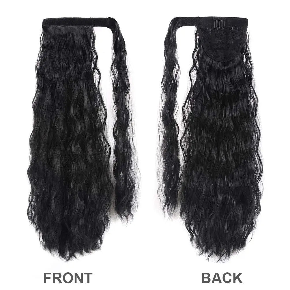 Long Wavy Synthetic Wrap Around Ponytail Extension for Instant Volume