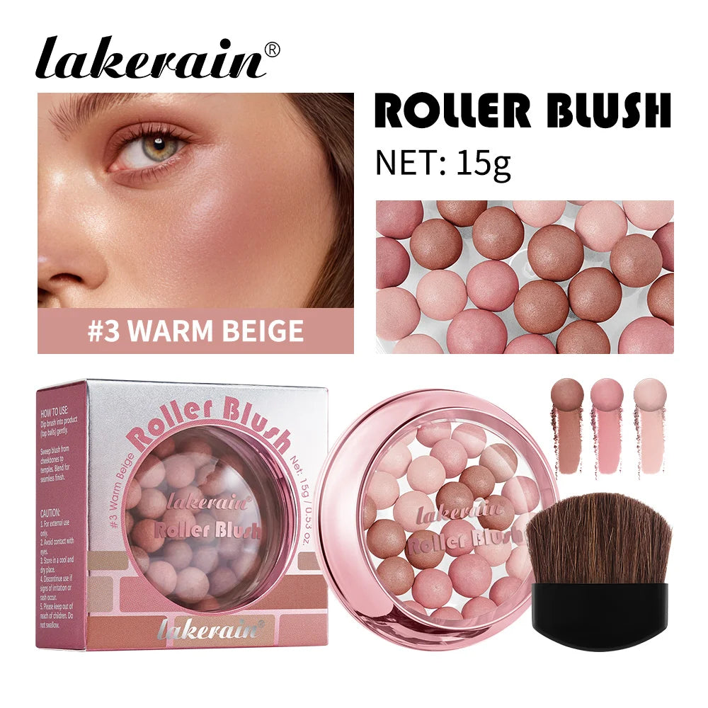 Spherical Powder Bead Blush for Natural Glowing Makeup Finish - 24