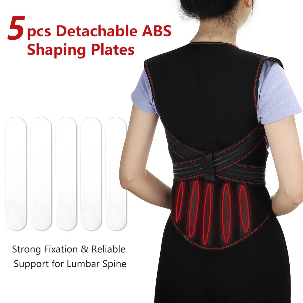 Self-Heating Tourmaline Magnetic Back and Shoulder Support Brace - 20