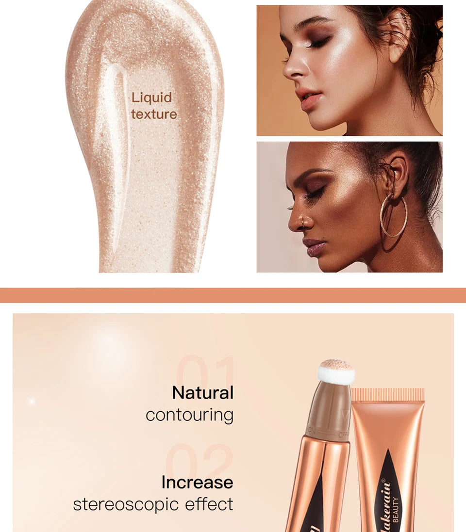 Liquid Face Contour and Highlighter Wand with Cushion Applicator - 13