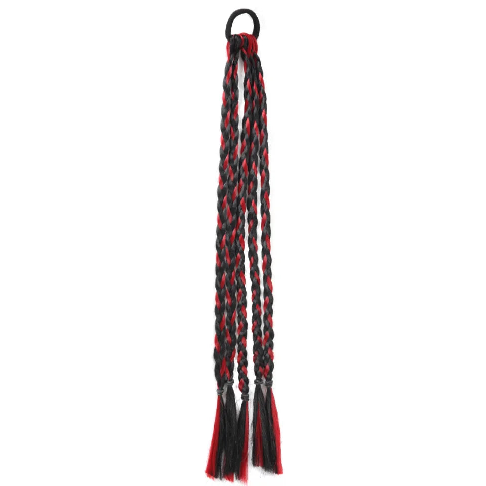 Colorful Synthetic Braided Ponytail Extension for Parties and Events - 9