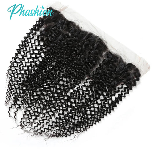 Kinky Curly Brazilian Human Hair Lace Frontal and Closure
