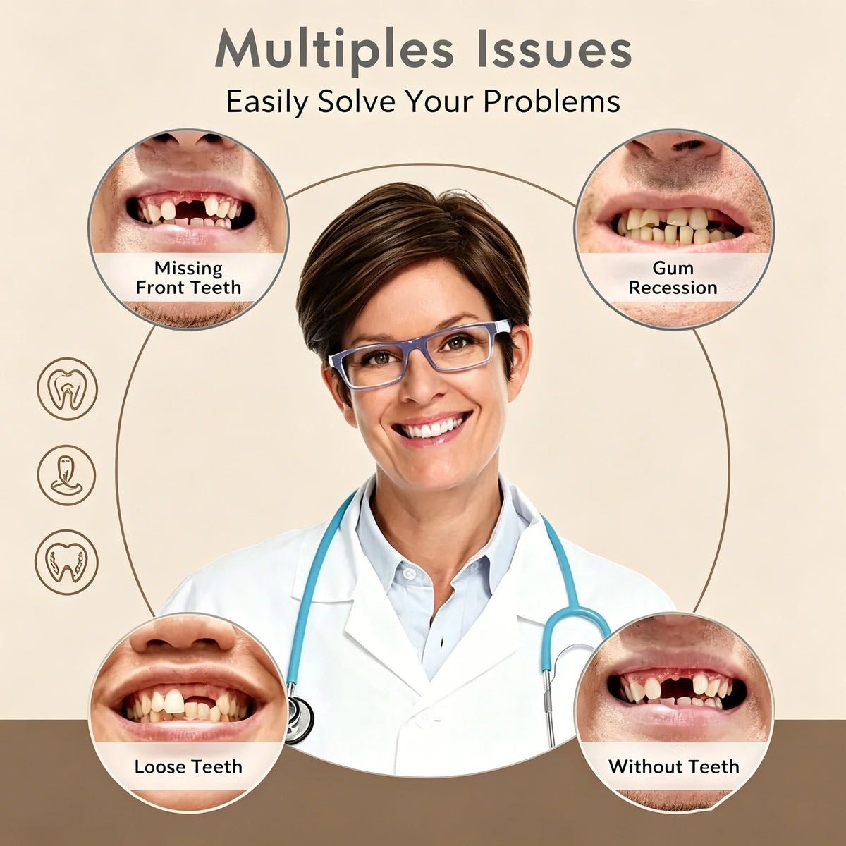 Comfortable Soft Silicone Realistic Dentures for a Bright Confident Smile