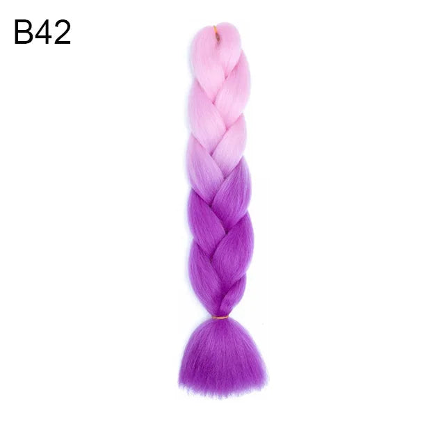 Colorful Synthetic Pre-Stretched Braiding Hair Extensions for Women - 13