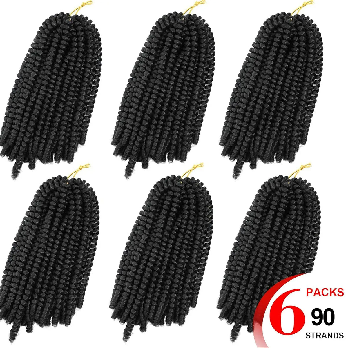 Fluffy Spring Twist Crochet Braiding Hair Extensions for Protective Styles