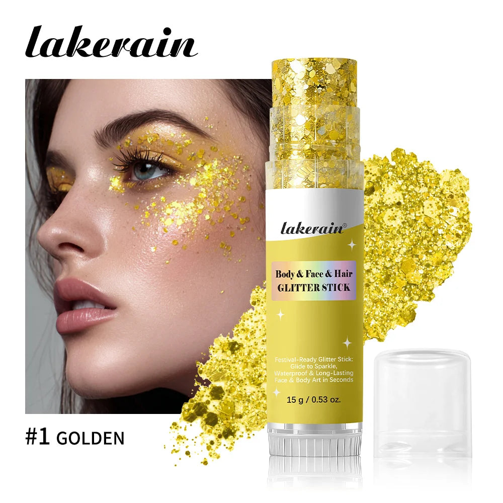 Shimmer Glitter Balm Stick for Face, Hair and Body Makeup - 24