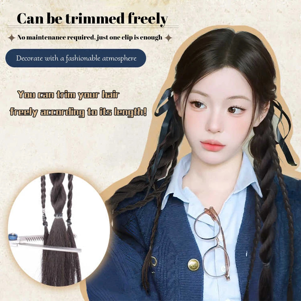 Long Claw Clip-On Braid Ponytail Hair Extension for Daily Styling