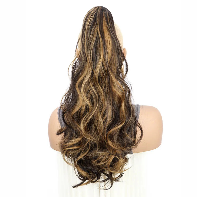 20-Inch Long Curly Claw Clip Ponytail Hair Extension