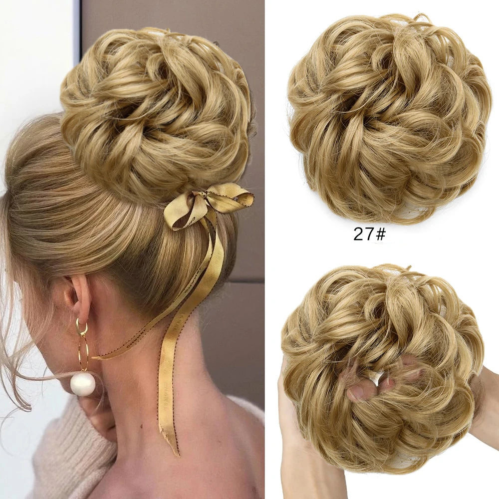 Wavy Curly Messy Hair Bun for Quick Elegant Hairstyles