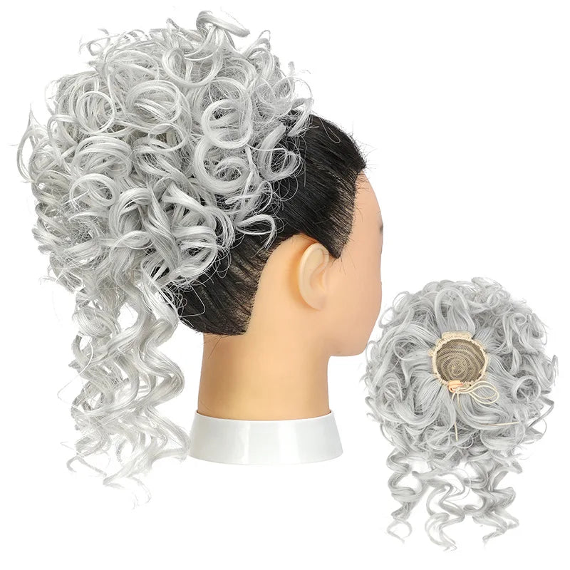 Curly Messy Bun Hair Extension with Drawstring for Instant Volume - 60