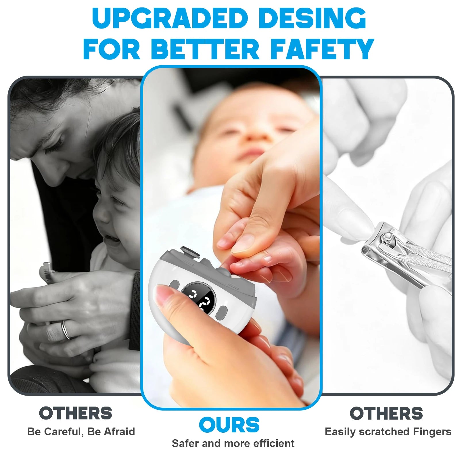 Electric Automatic Nail Clipper and Polisher with LED Light - 13