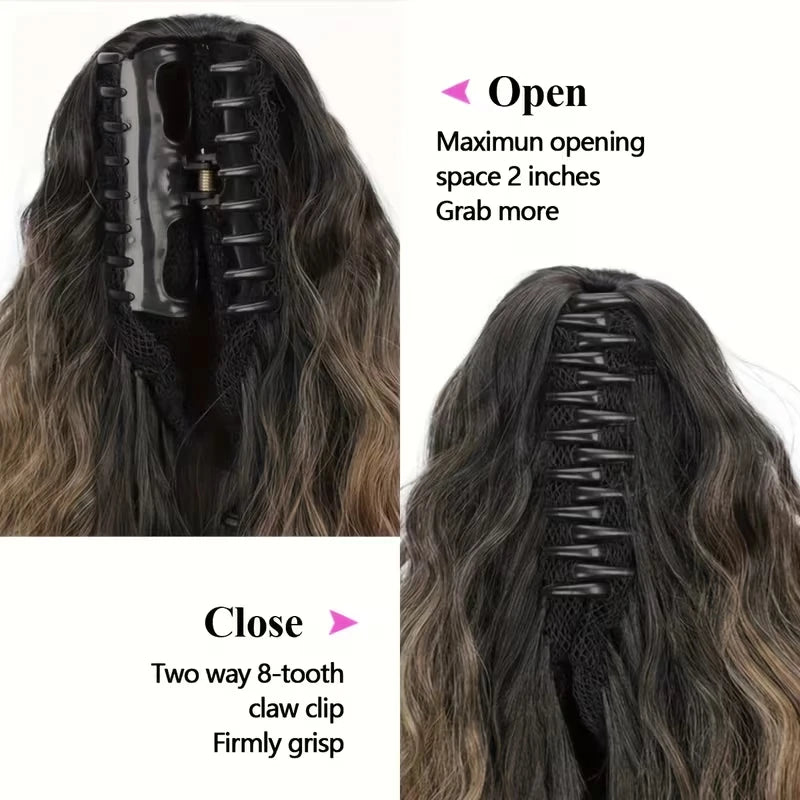 30-Inch Wavy Claw Clip Ponytail Extension - 4