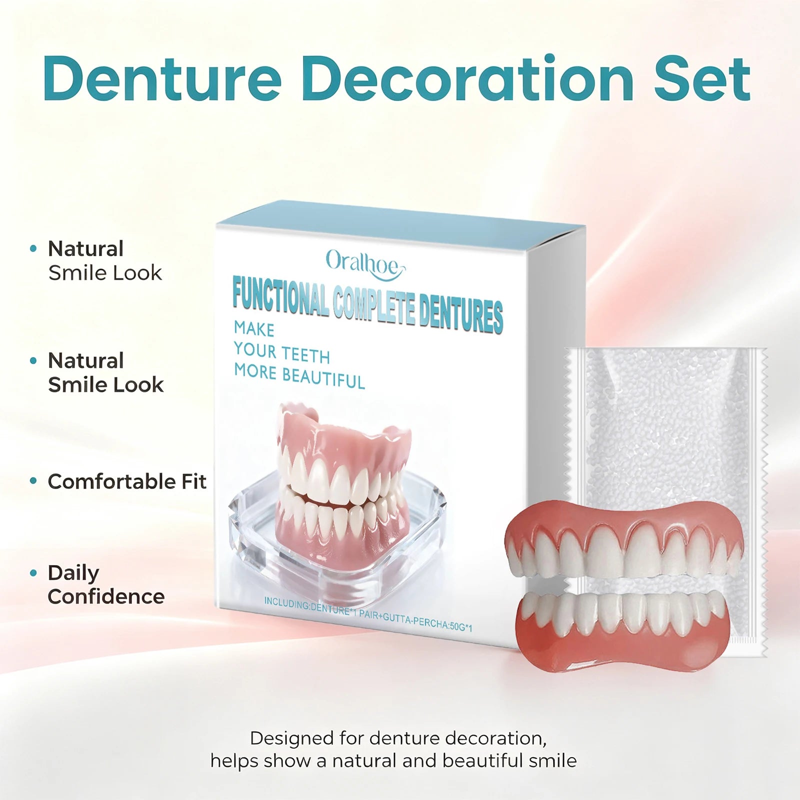 Temporary Cosmetic Denture Set for Instant Smile Transformation - 2