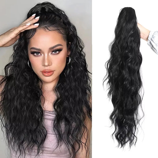 Long Wavy Claw Clip Ponytail Extension for Instant Volume