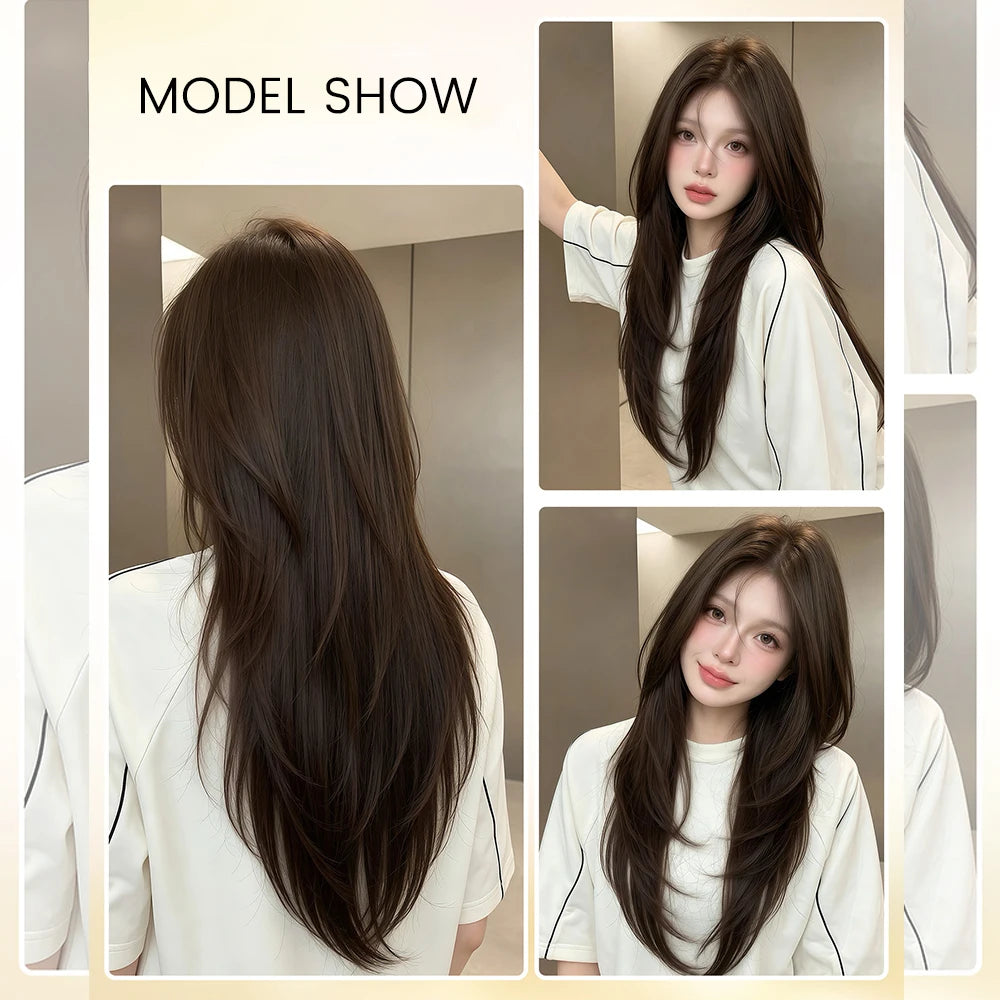 20-Inch Long Layered U-Shaped Clip-In Hair Extensions - 6