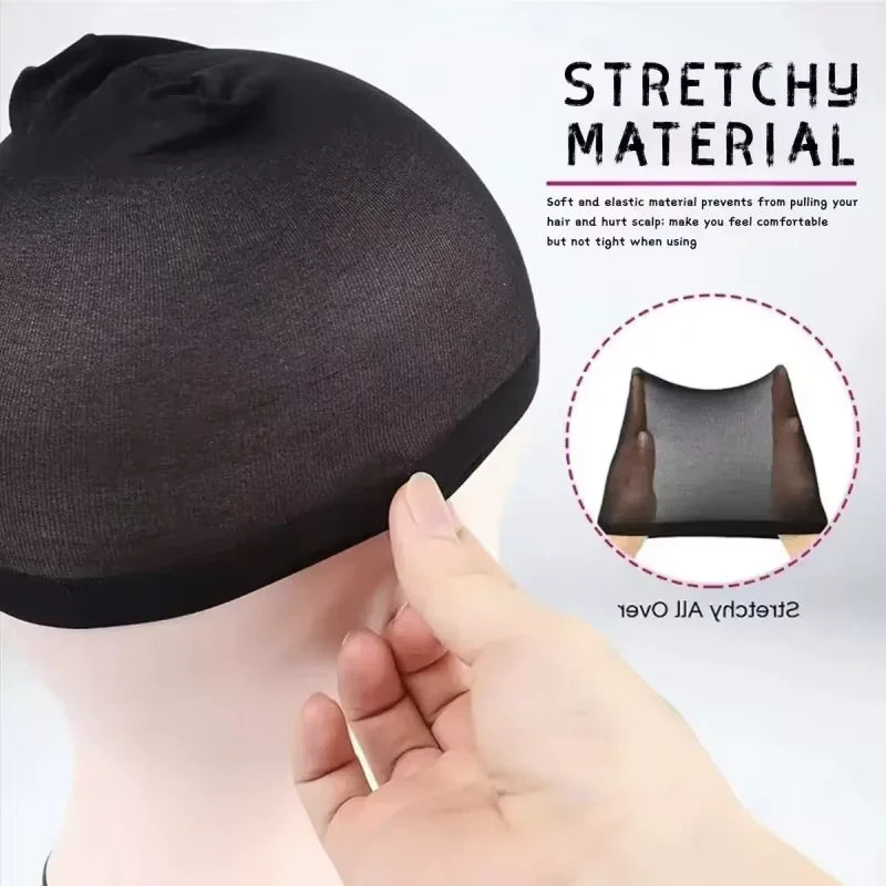 Elastic Breathable Nylon Wig Caps for Secure Comfortable Hair Styling - 5