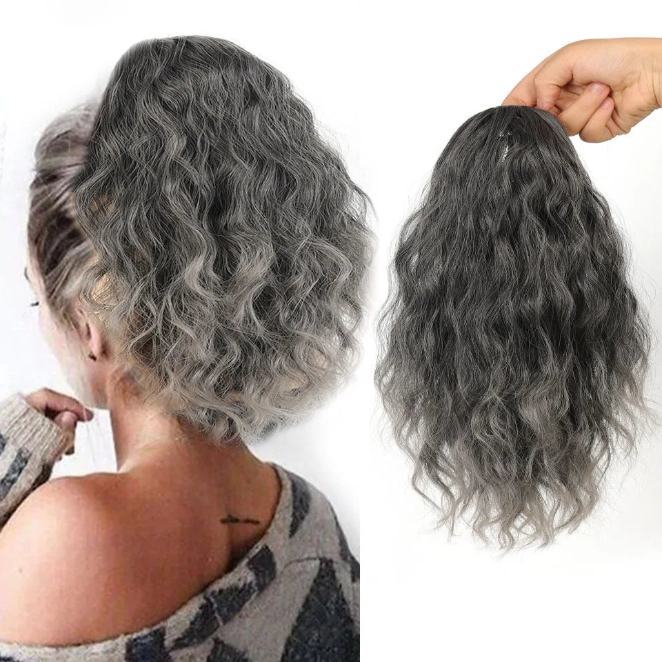 14-Inch Curly Water Ripple Drawstring Ponytail Extension - 20