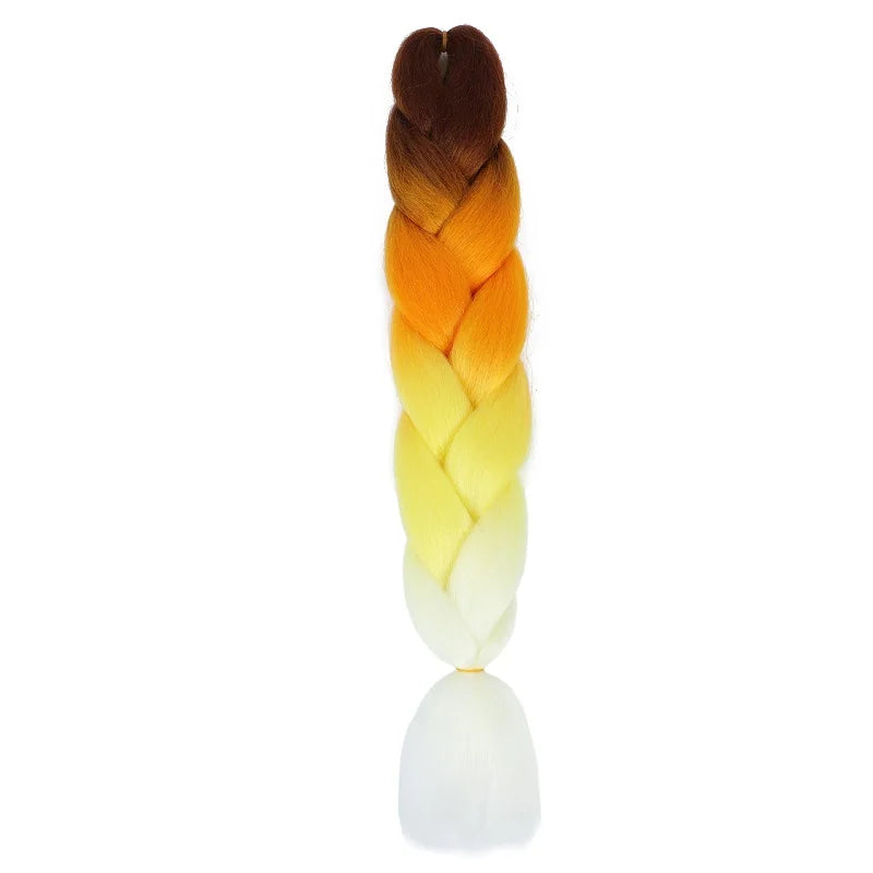 24-Inch Long Colorful Ombre Braiding Hair Extensions