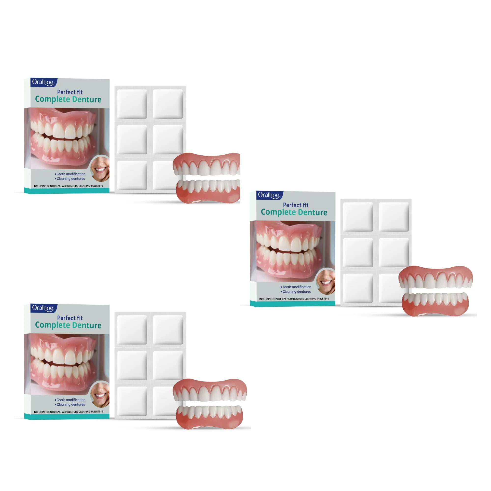 Cosmetic Denture Kit for Covering Missing or Stained Teeth - 15