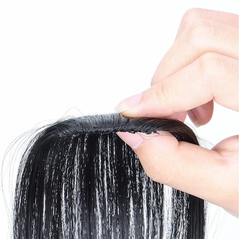 Clip-In Invisible Synthetic Hair Bangs for Instant Fringe Styling - 4