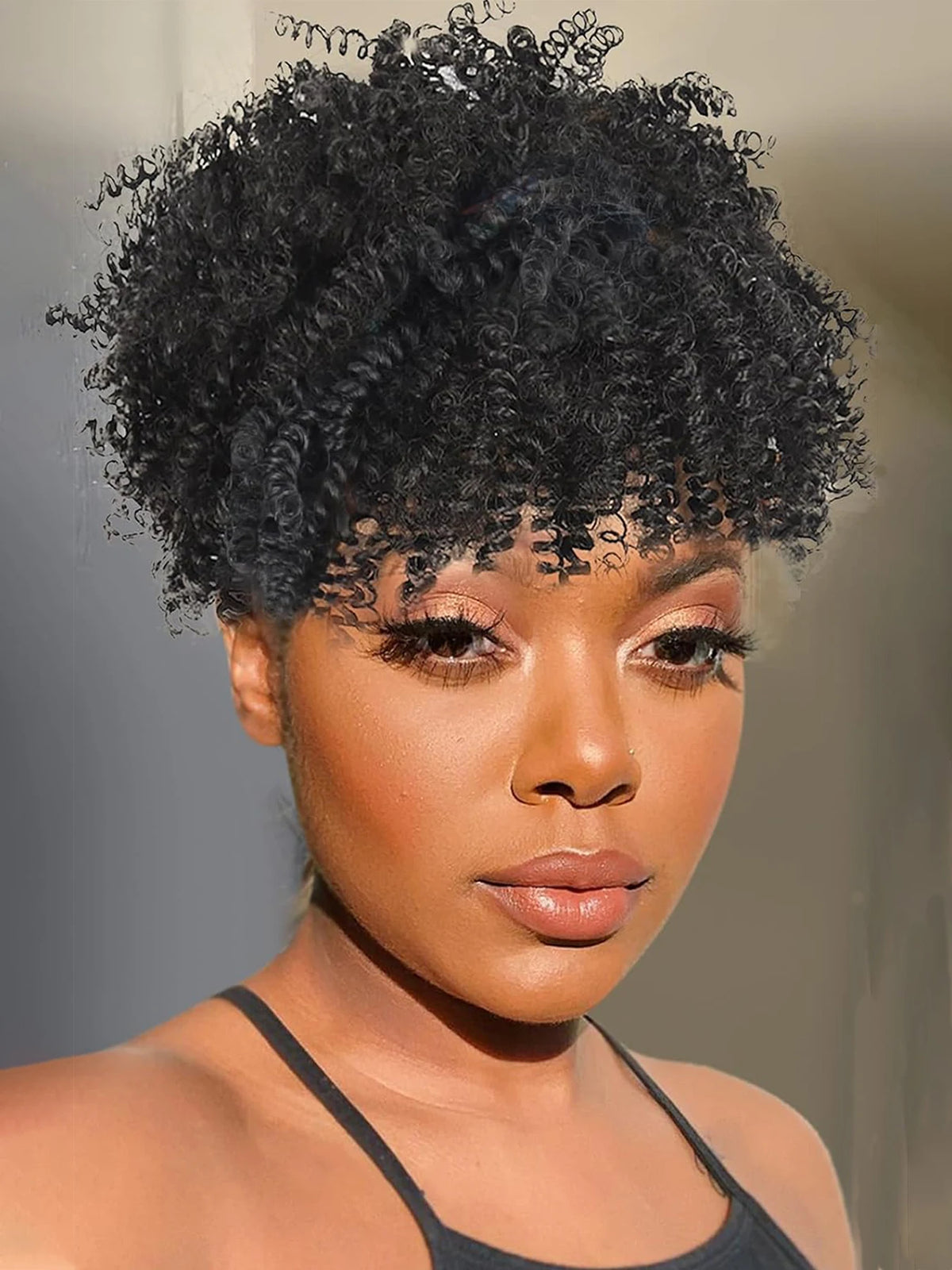 Short Kinky Curly Headband Wig for Daily Styling