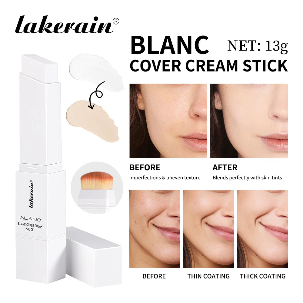 Color-Changing Foundation Stick with Built-in Blending Brush - 1