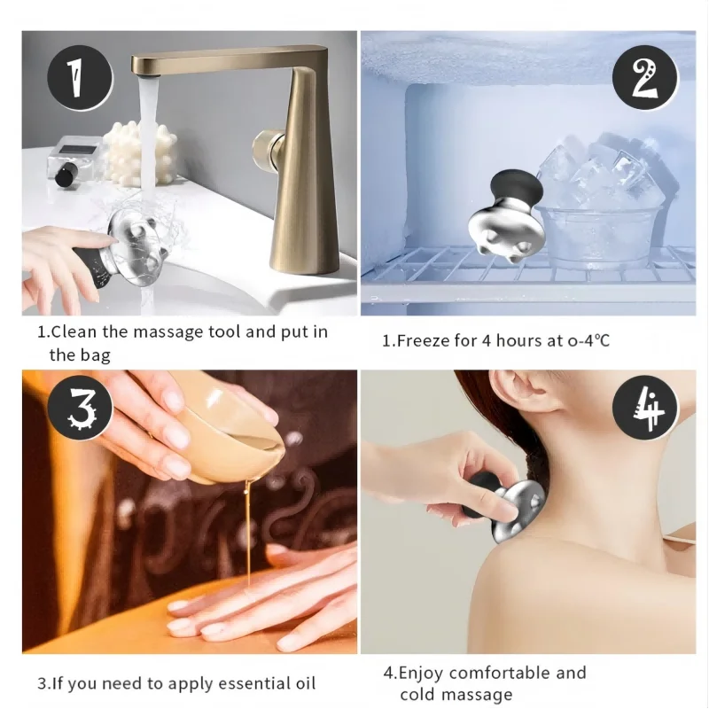 Stainless Steel Mushroom Gua Sha Massage Tool for Face and Body - 4