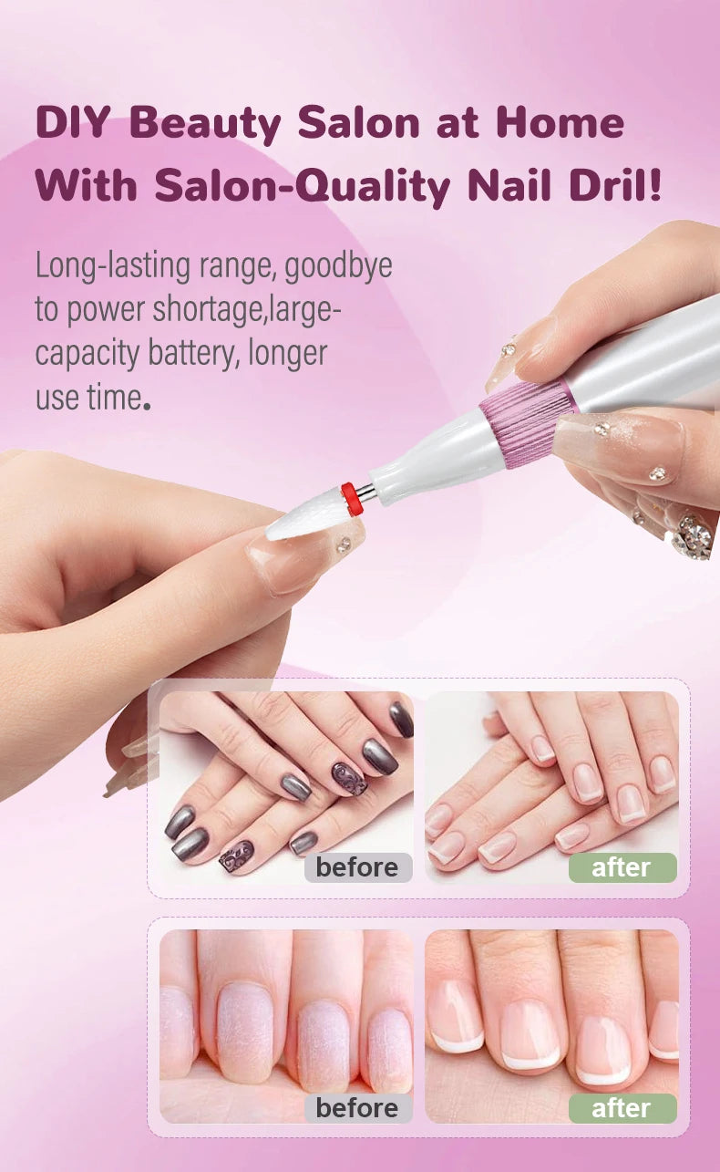 Professional Rechargeable Electric Nail Drill for Manicure and Pedicure - 11